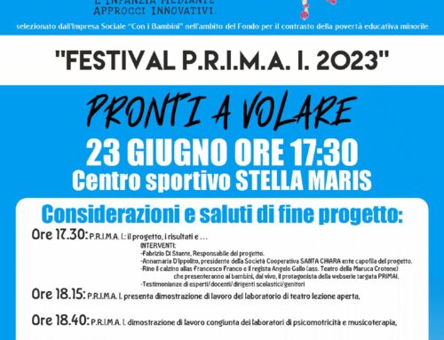“PRONTI A VOLARE”: dal 21 giugno a Manfredonia eventi conclusivi del progetto PRIMAI